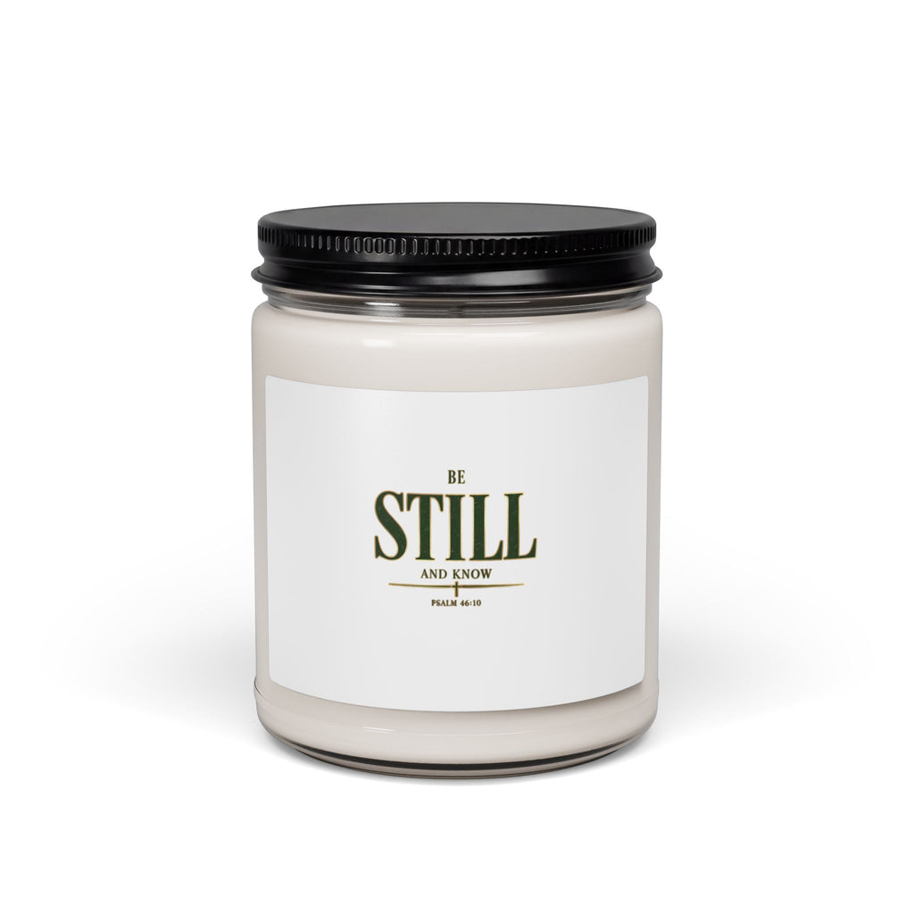 Be Still Scripture Candle, Soy 9oz | Christian Streetwear Aesthetic