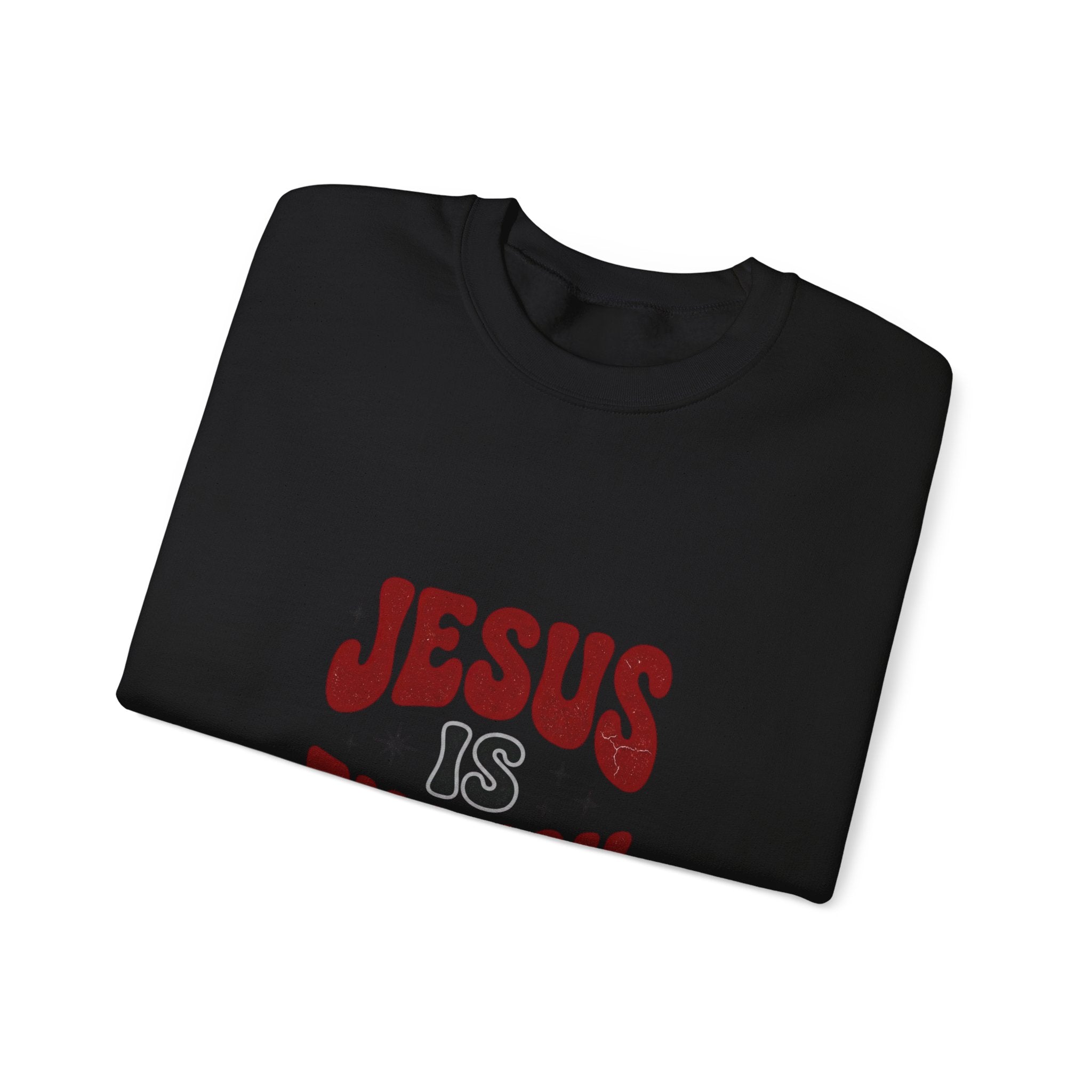 Jesus Is Enough Crewneck Sweatshirt | Christian Streetwear, Groovy Typography
