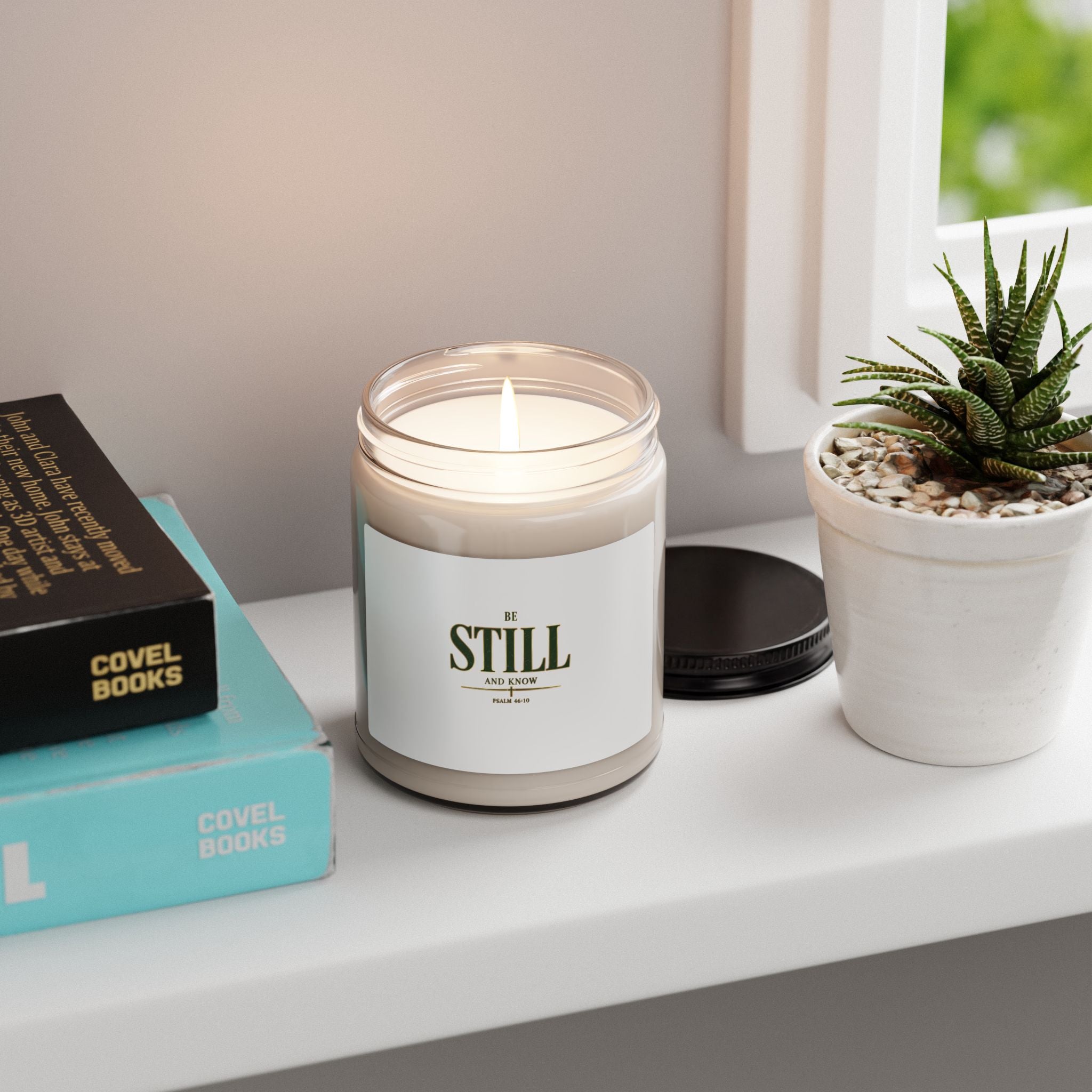 Be Still Scripture Candle, Soy 9oz | Christian Streetwear Aesthetic
