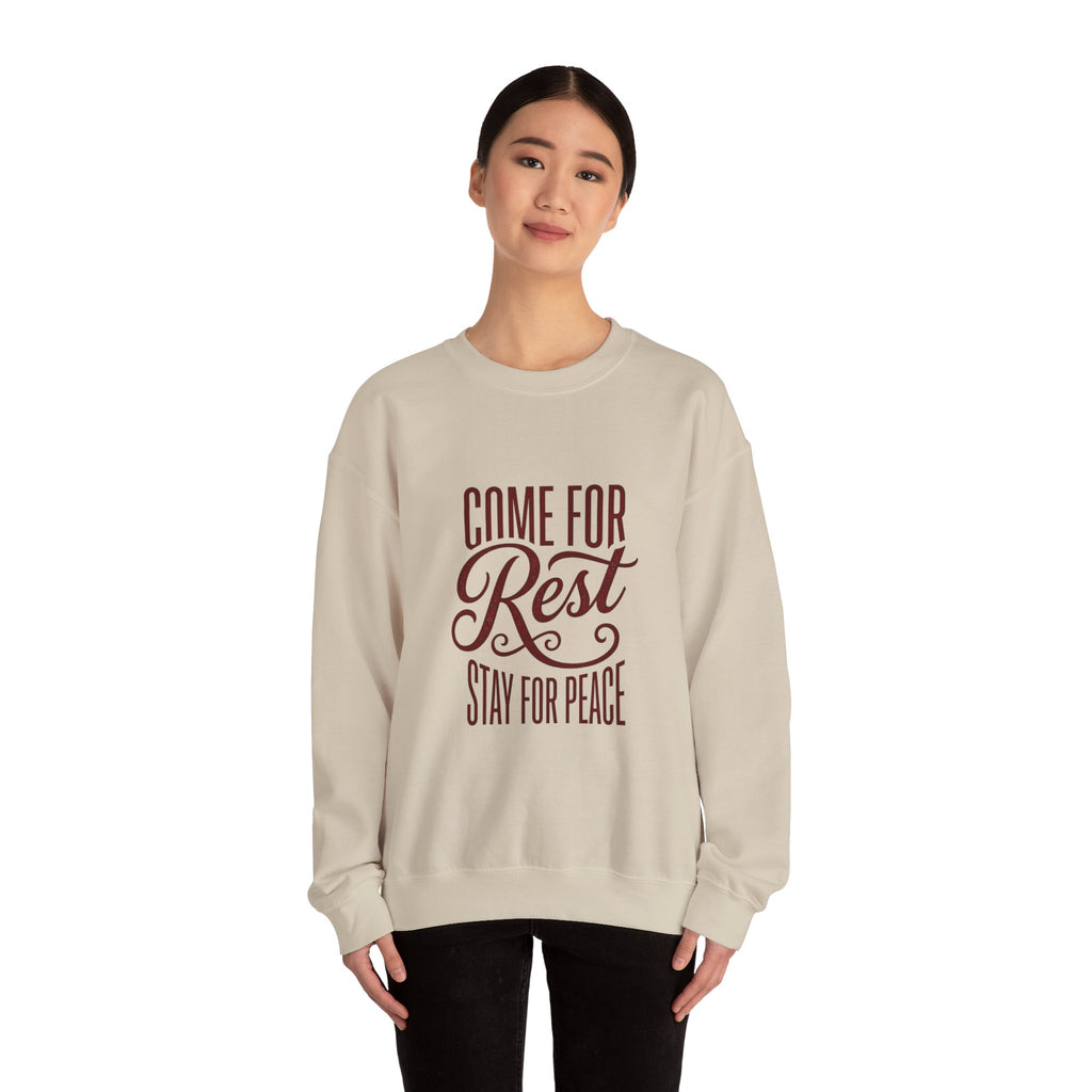 Come For Rest Stay For Peace Sweatshirt | Pope Statement Graphics, Team Leo Aesthetic