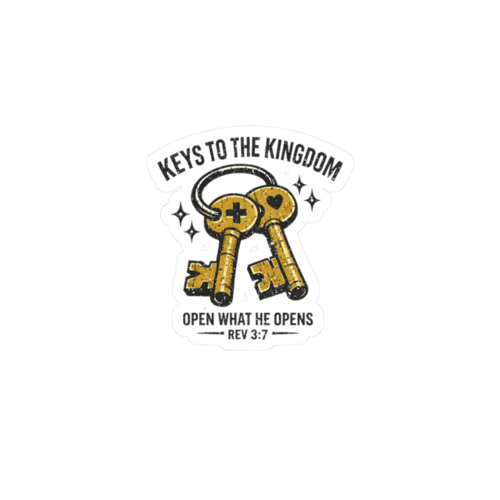 Keys to the Kingdom Sticker | Christian Streetwear, Vintage Groovy Typography