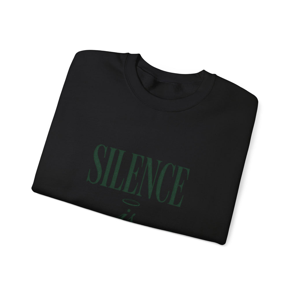 Silence Is Strength Crewneck Sweatshirt | Pope-Statement, Quiet Power