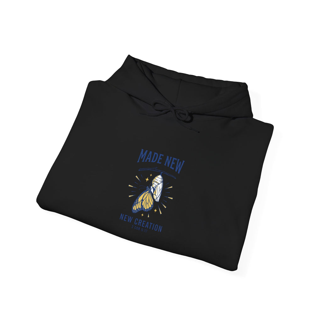 Made New Butterfly Hoodie | Christian Streetwear, Groovy Script