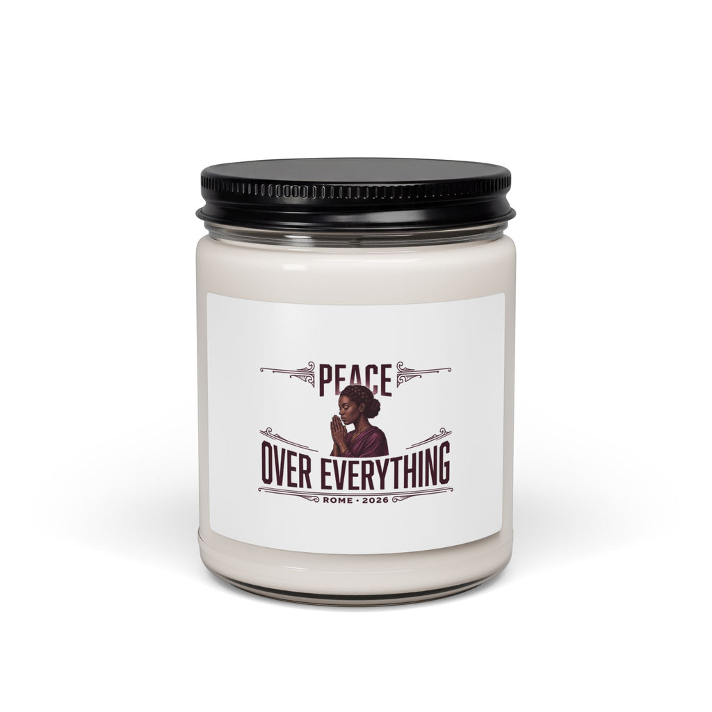 Peace Over Everything Soy Candle, Team Leo Pope-Statement | Quiet Power