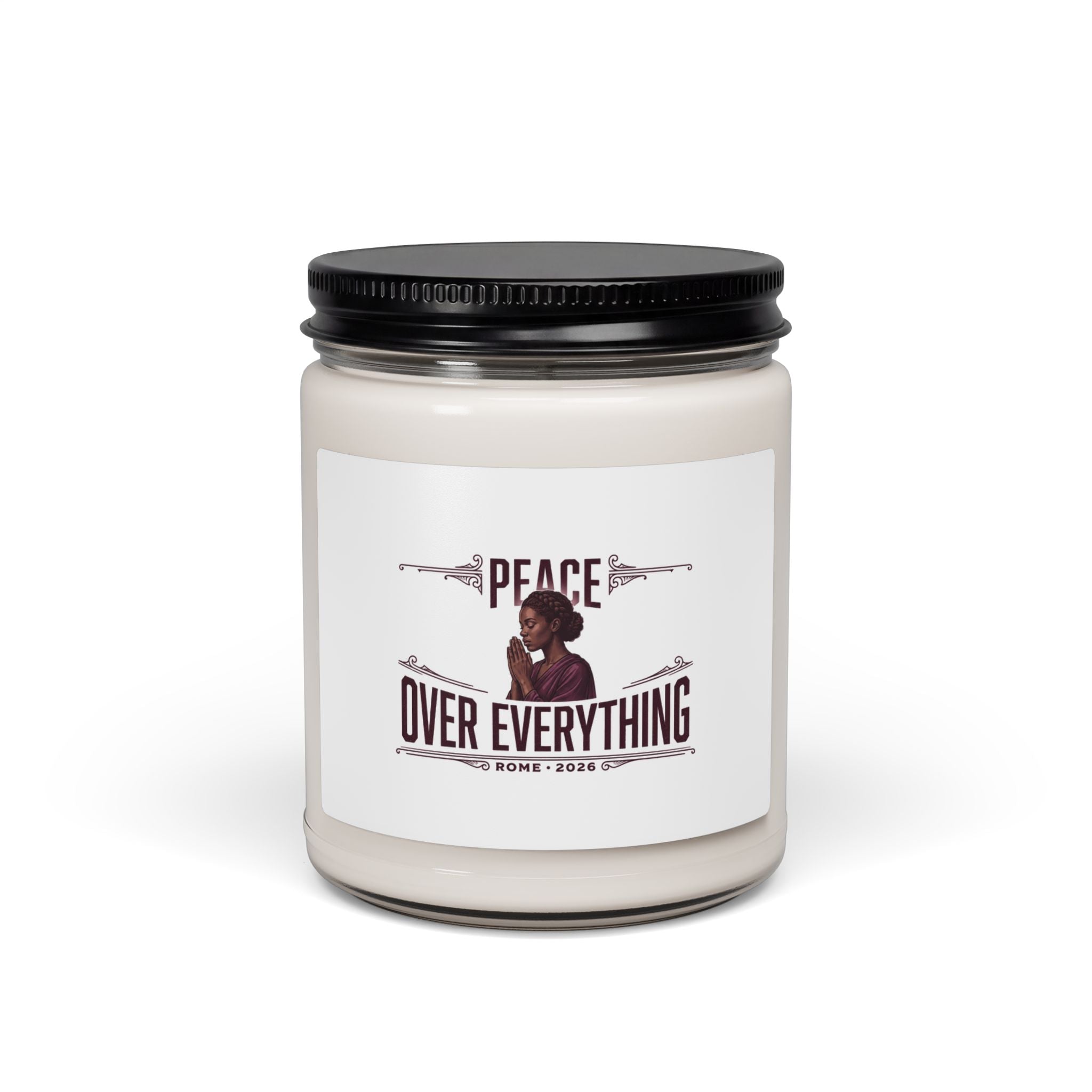 Peace Over Everything Soy Candle, Team Leo Pope-Statement | Quiet Power
