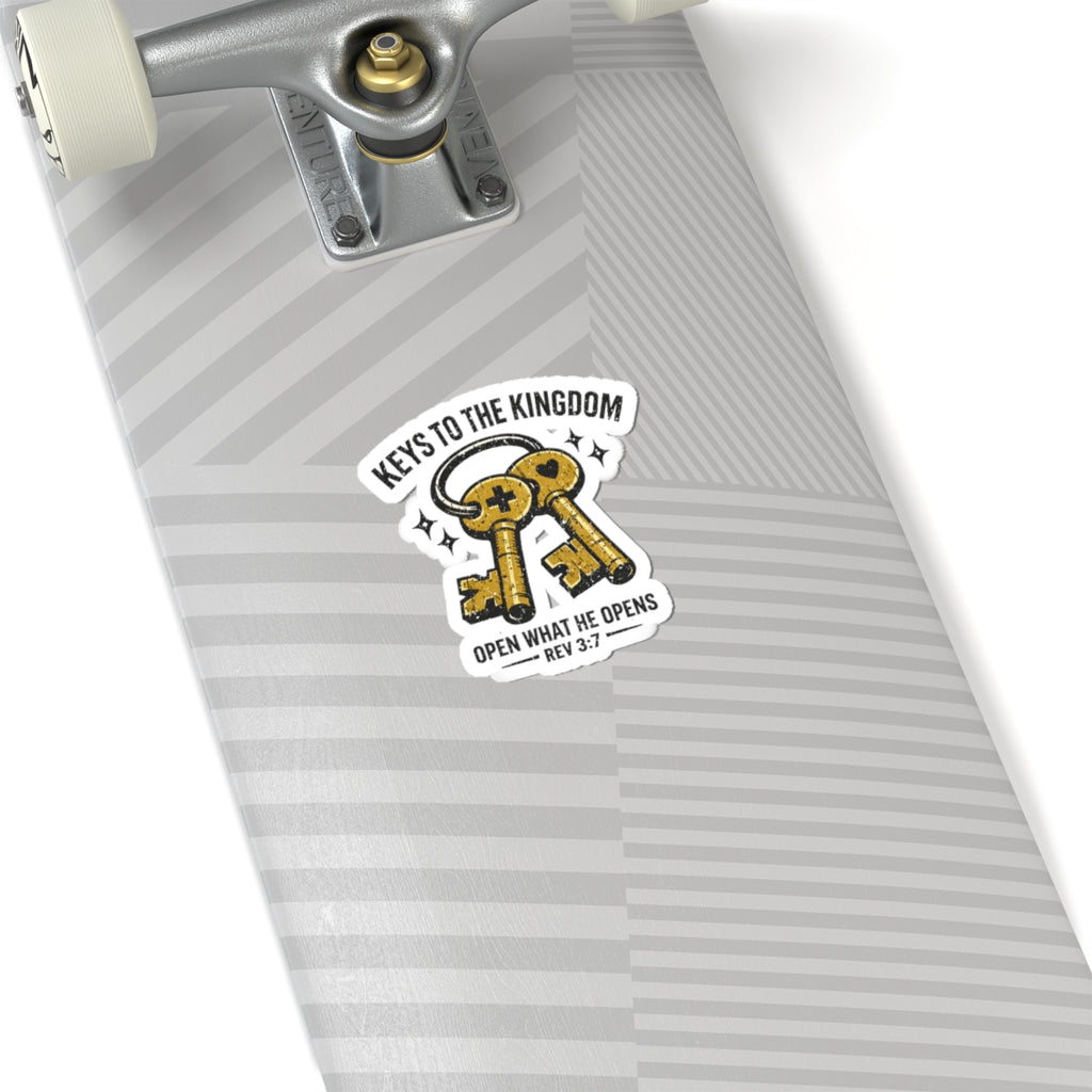 Keys to the Kingdom Sticker | Christian Streetwear, Vintage Groovy Typography