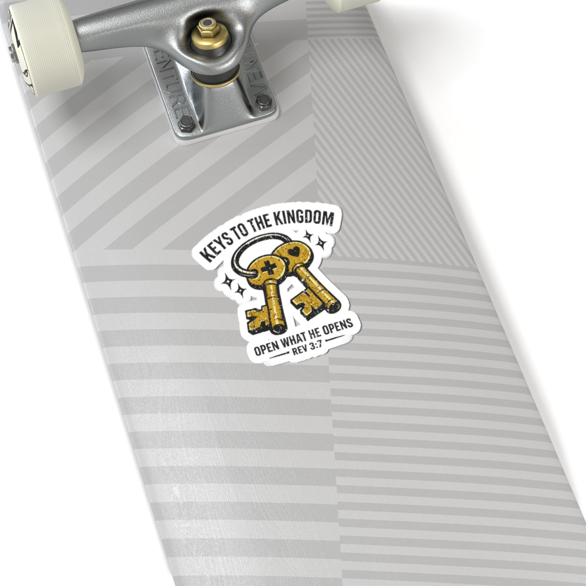 Keys to the Kingdom Sticker | Christian Streetwear, Vintage Groovy Typography