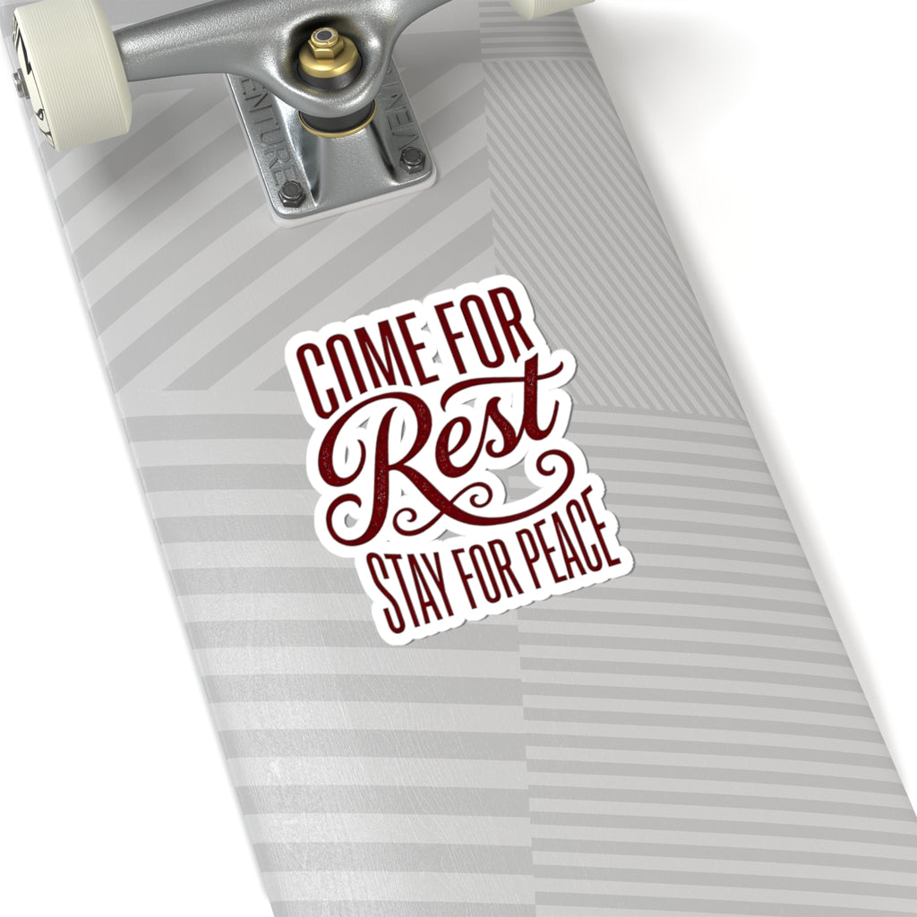 Come for Rest Stay for Peace Sticker | Pope Statement Graphics, Team Leo Vibe