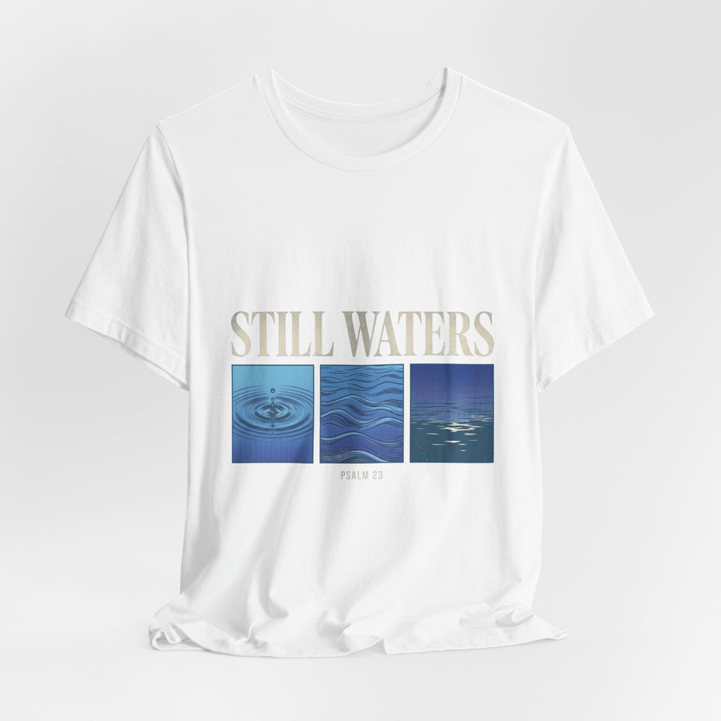 Still Waters Tee | Christian Streetwear, Groovy Serif Typography