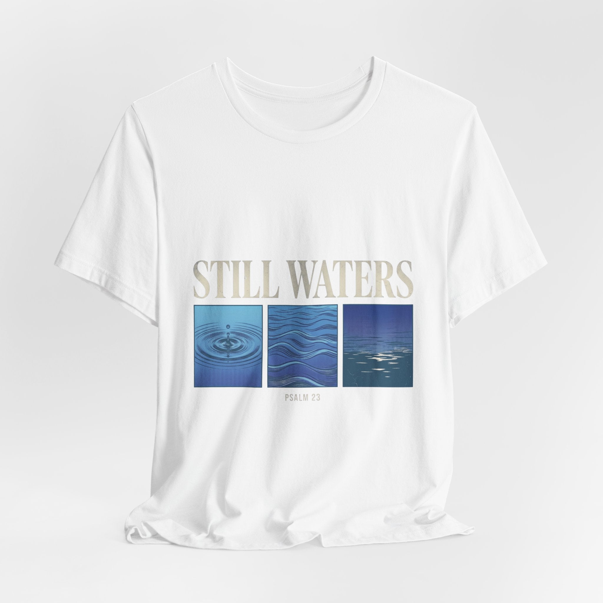 Still Waters Tee | Christian Streetwear, Groovy Serif Typography