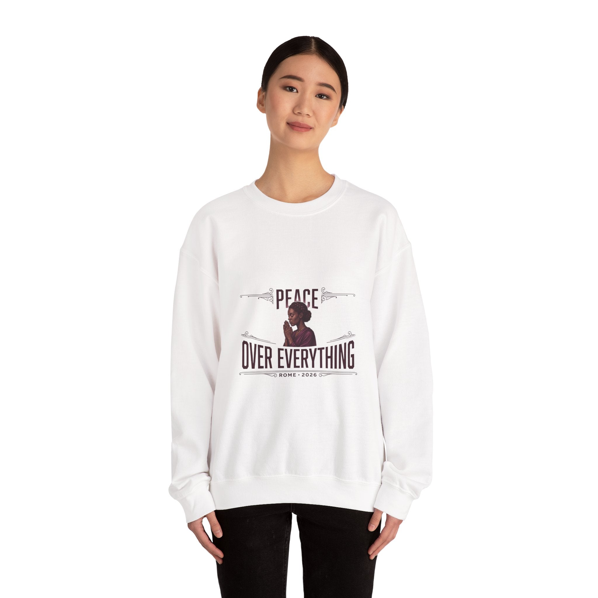 Peace Over Everything Sweatshirt | Pope-Style Symbolism, Quiet Power