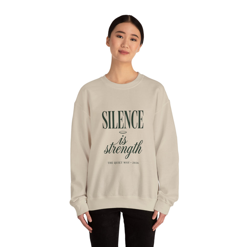 Silence Is Strength Crewneck Sweatshirt | Pope-Statement, Quiet Power