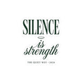 Silence Is Strength sticker | Pope‑coded minimalism, devotional typography