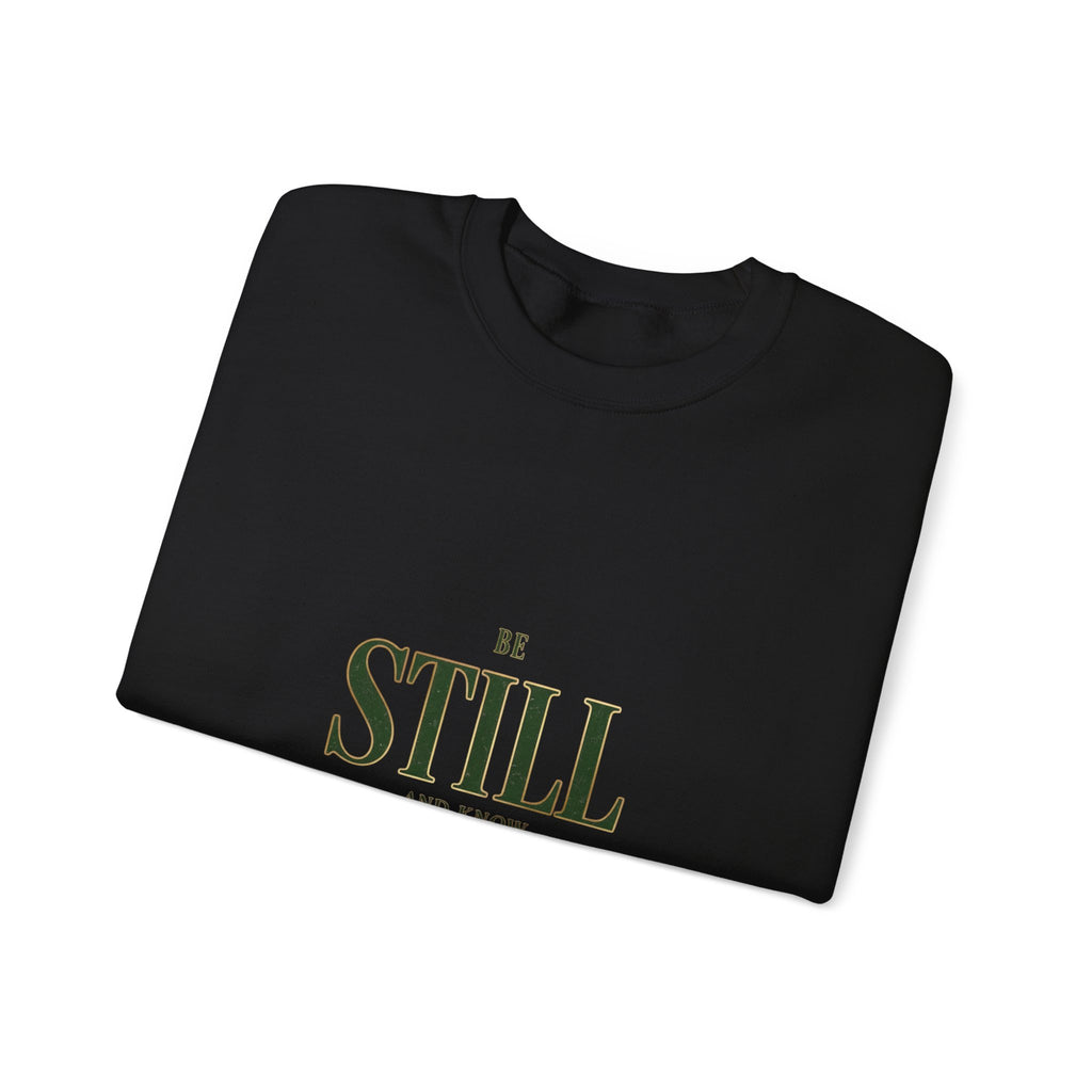 Be Still Scripture Crewneck Sweatshirt | Christian Streetwear, Vintage Wash