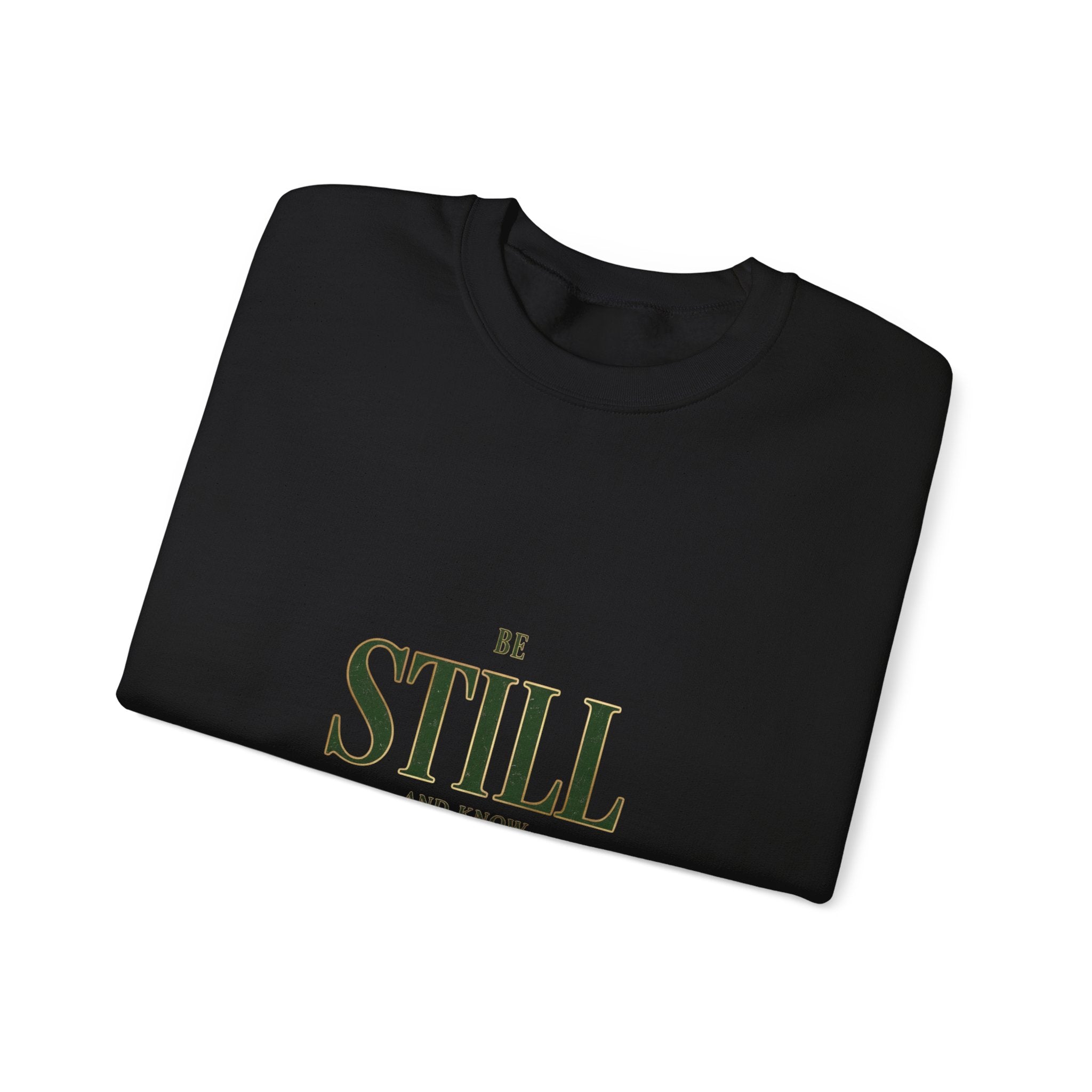 Be Still Scripture Crewneck Sweatshirt | Christian Streetwear, Vintage Wash
