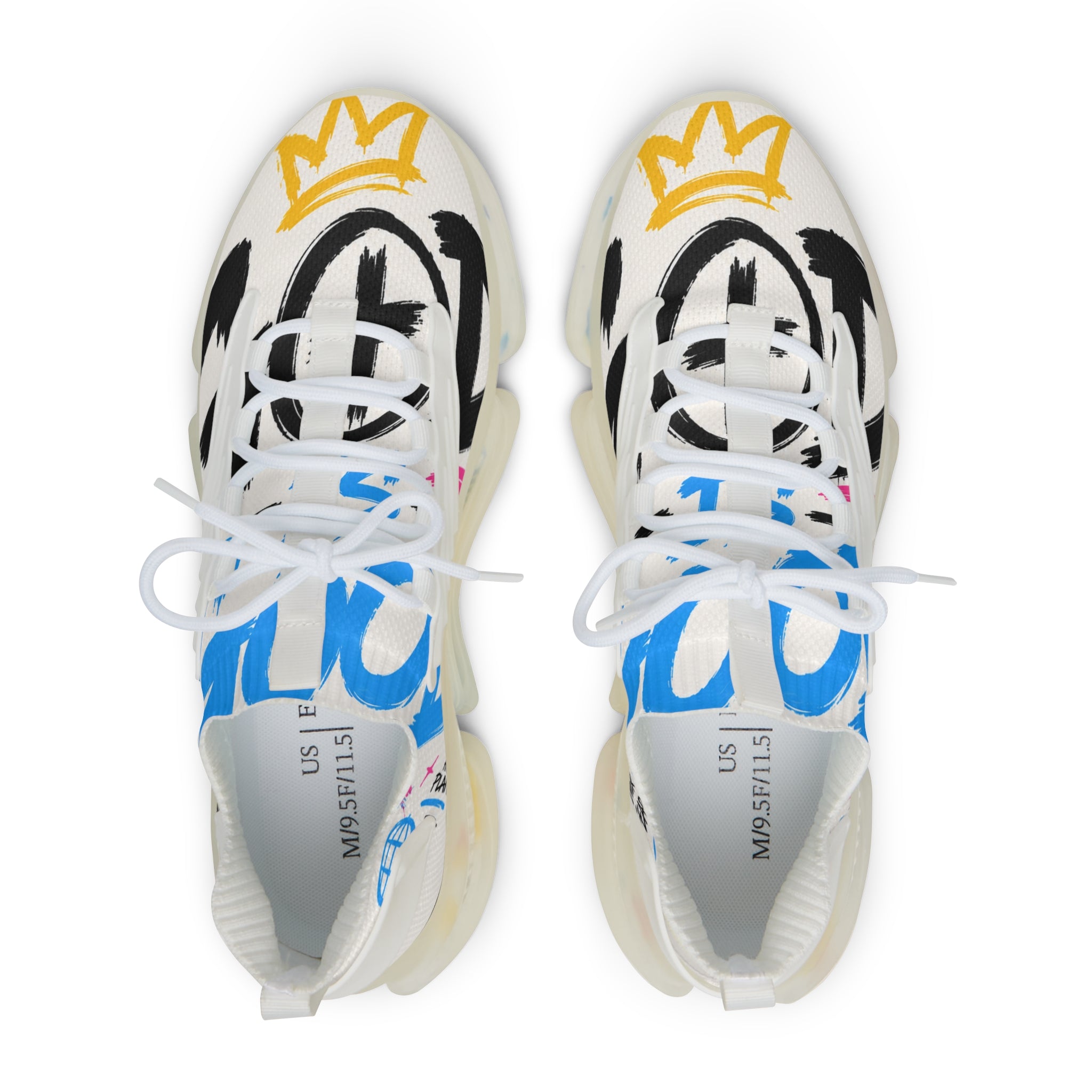 Graffiti-Inspired Mesh Sneakers — Men’s Colorful Athletic Shoes
