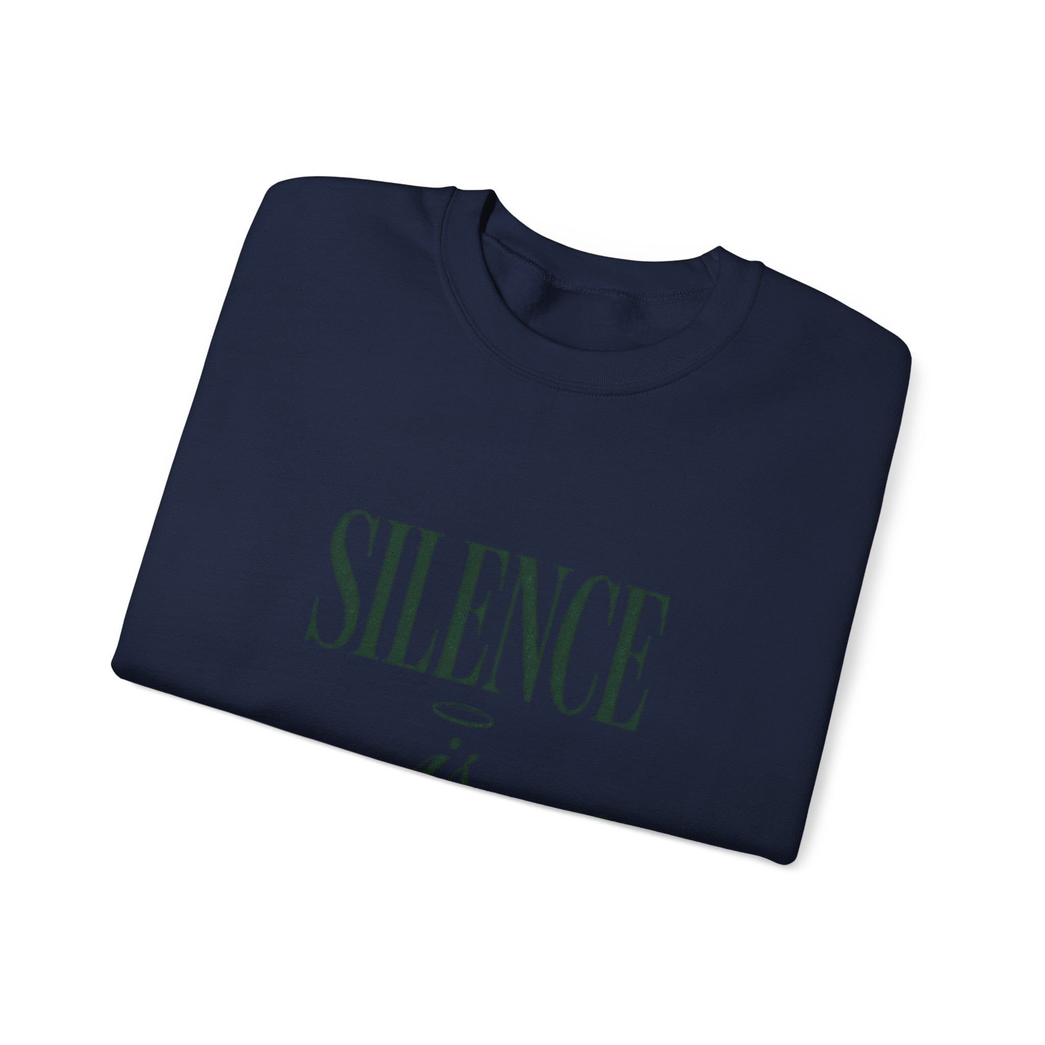 Silence Is Strength Crewneck Sweatshirt | Pope-Statement, Quiet Power