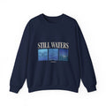 Still Waters Crewneck Sweatshirt | Christian Streetwear, Vintage Wash Typography