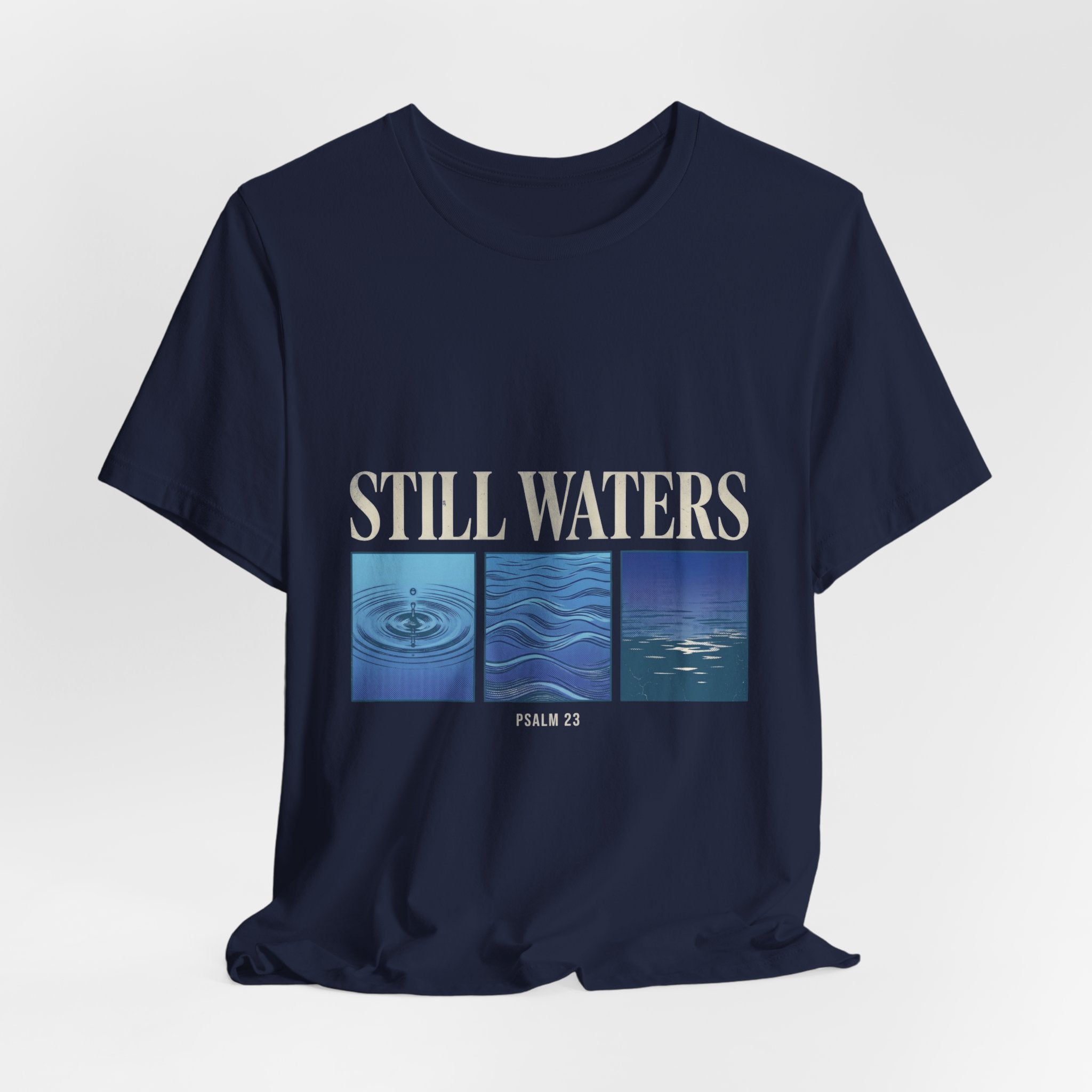 Still Waters Tee | Christian Streetwear, Groovy Serif Typography