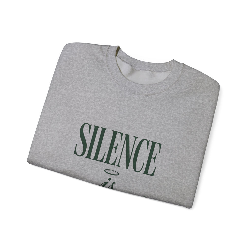 Silence Is Strength Crewneck Sweatshirt | Pope-Statement, Quiet Power