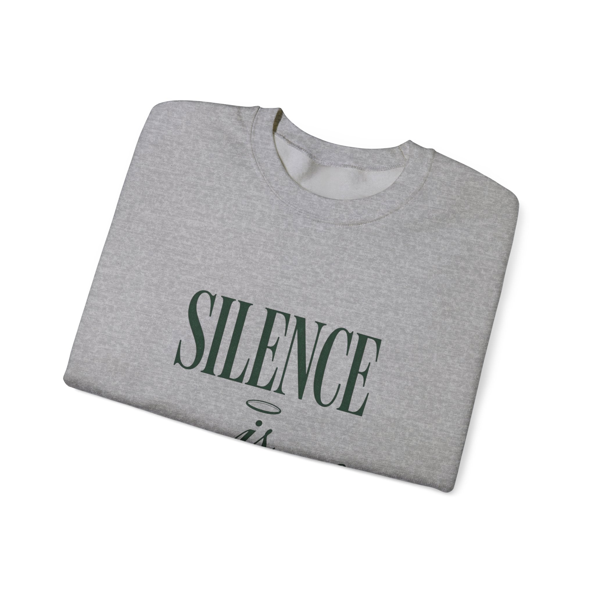Silence Is Strength Crewneck Sweatshirt | Pope-Statement, Quiet Power