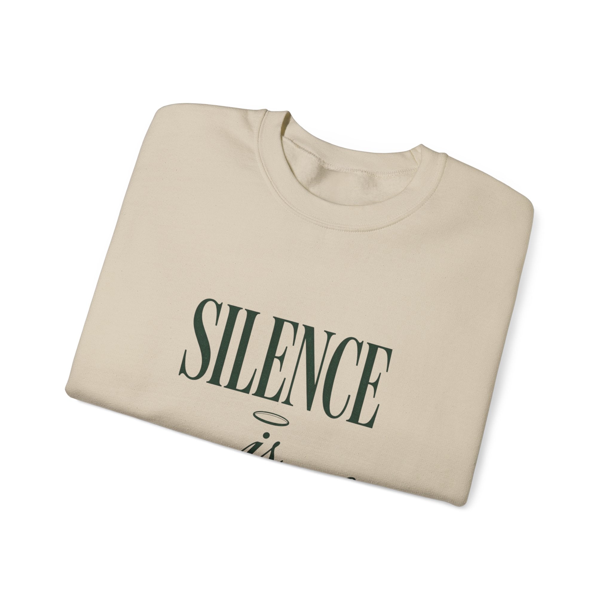 Silence Is Strength Crewneck Sweatshirt | Pope-Statement, Quiet Power