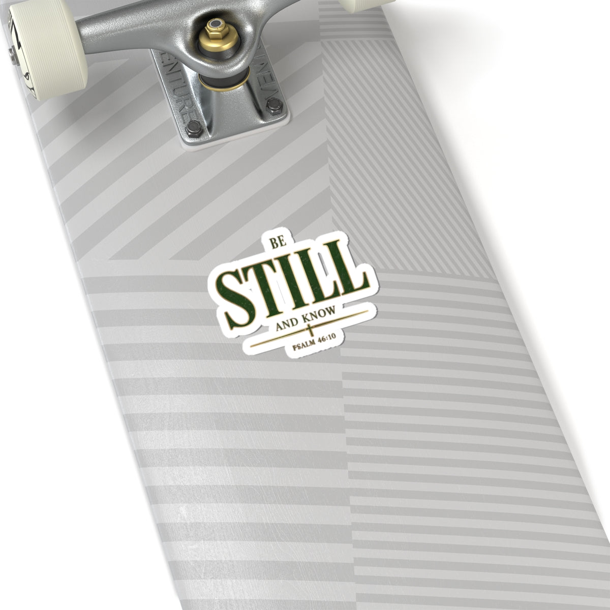 Be Still Psalm 46:10 Sticker | Christian Streetwear, Groovy Serif Script