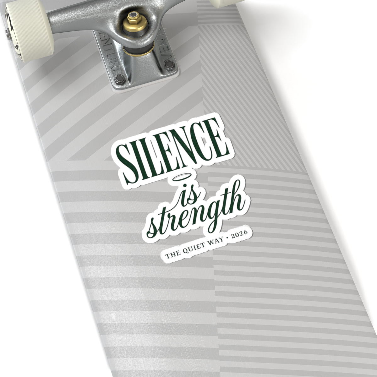 Silence Is Strength sticker | Pope‑coded minimalism, devotional typography