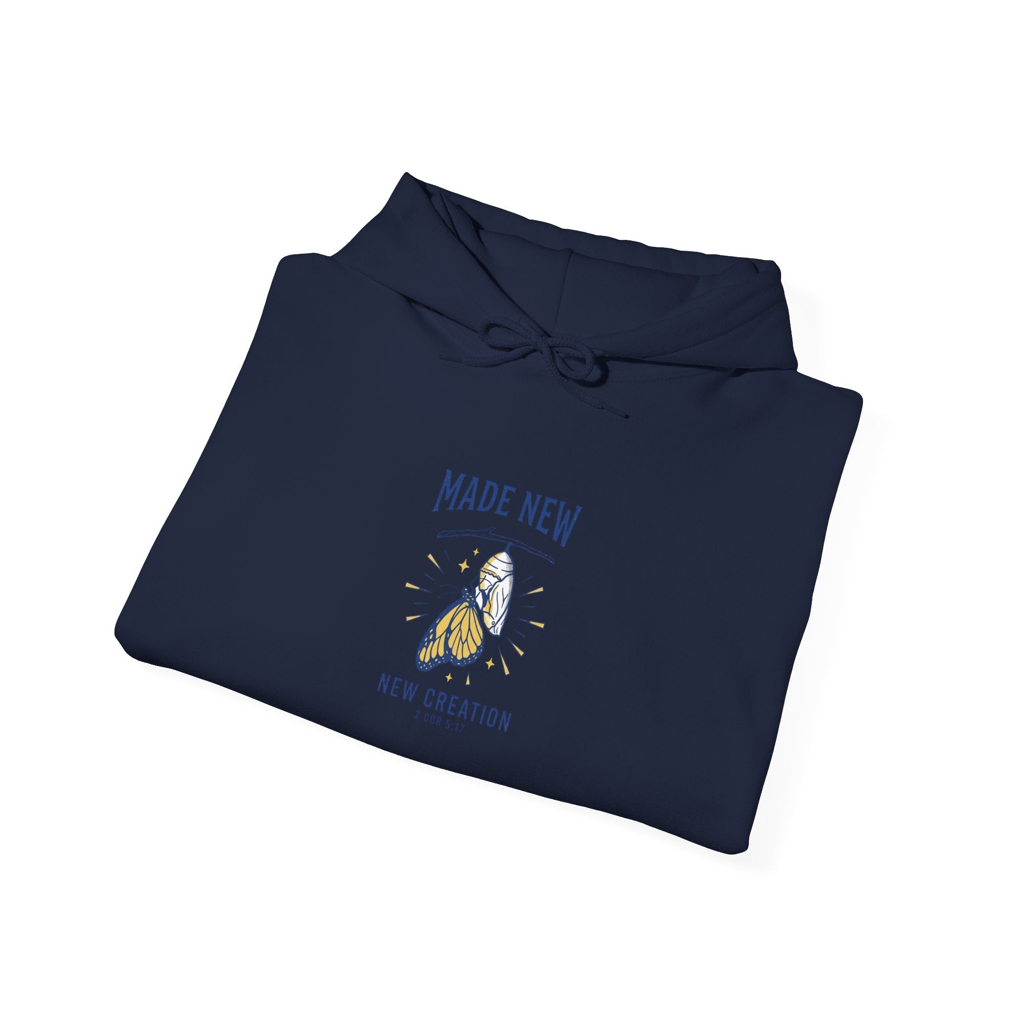 Made New Butterfly Hoodie | Christian Streetwear, Groovy Script