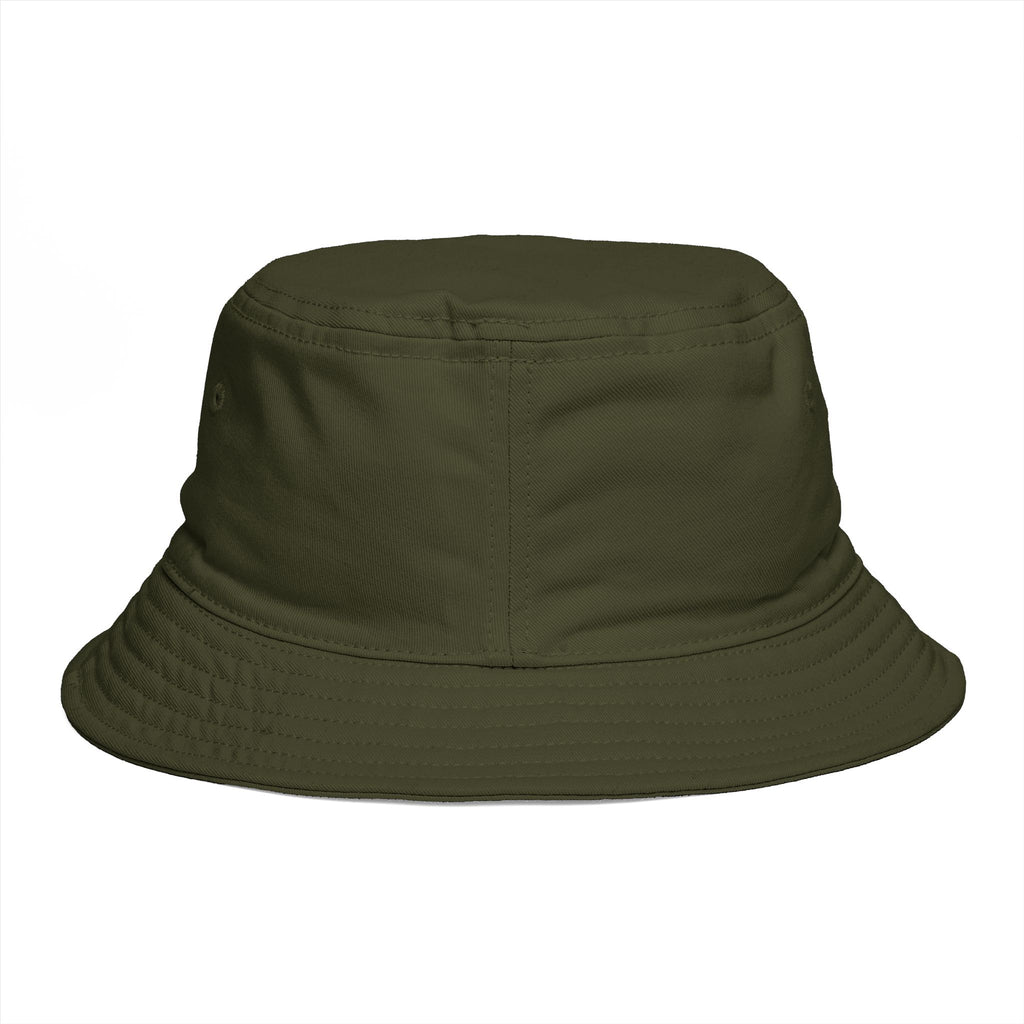 Bucket Hat — Colorful "All Out Vibes" Retro Script Patch