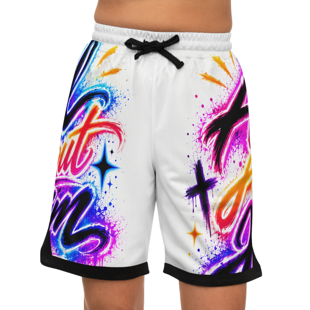 Graffiti Basketball Shorts – Colorful All-Over-Print Athletic Shorts