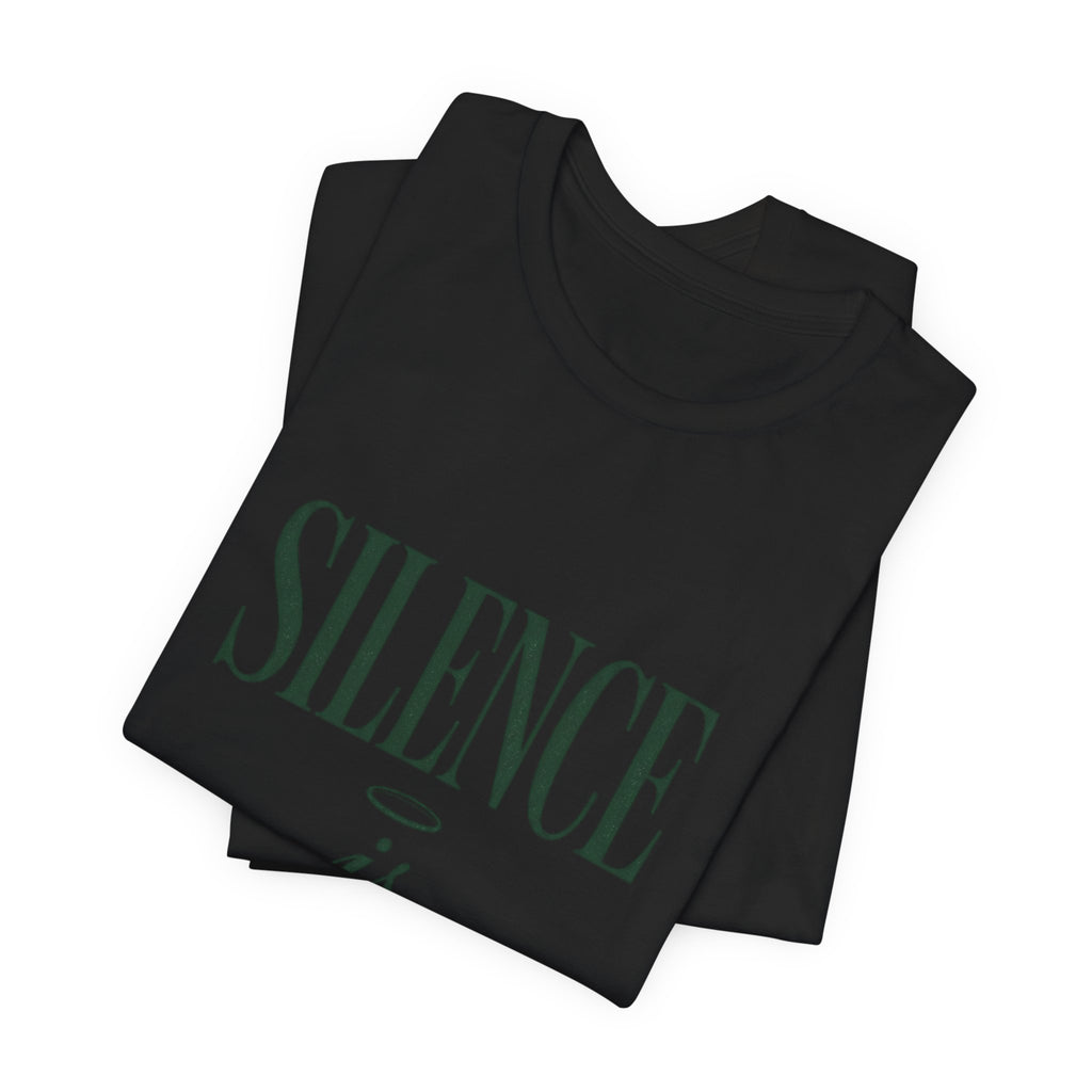 Silence Is Strength Tee | Pope-Statement Graphic, Team Leo Minimalism