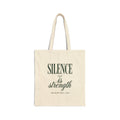 Silence Is Strength Tote | Pope Statement Graphics, Team Leo aesthetic
