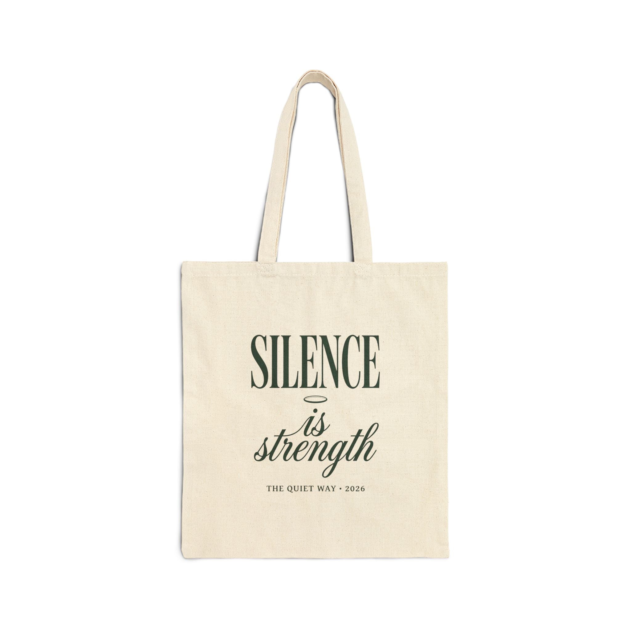 Silence Is Strength Tote | Pope Statement Graphics, Team Leo aesthetic