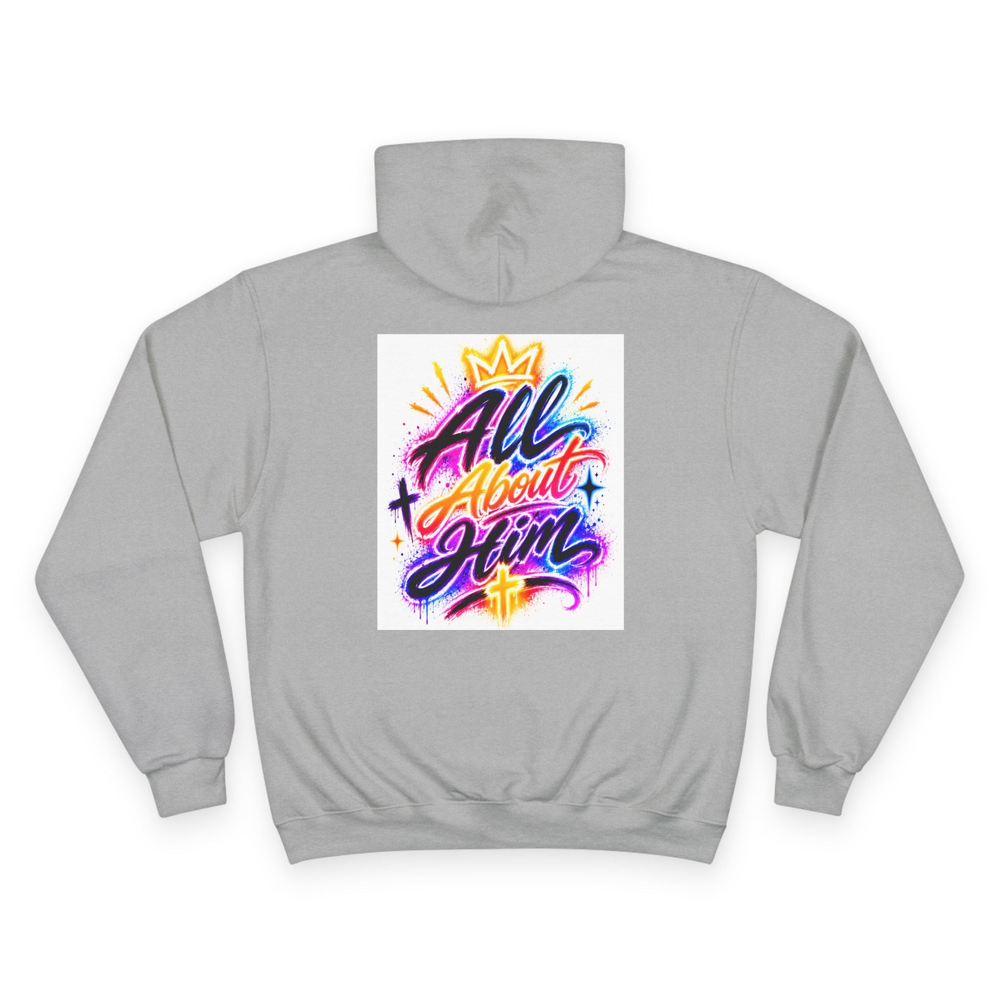 All About Him Hoodie — Christian Faith Graphic Hoodie