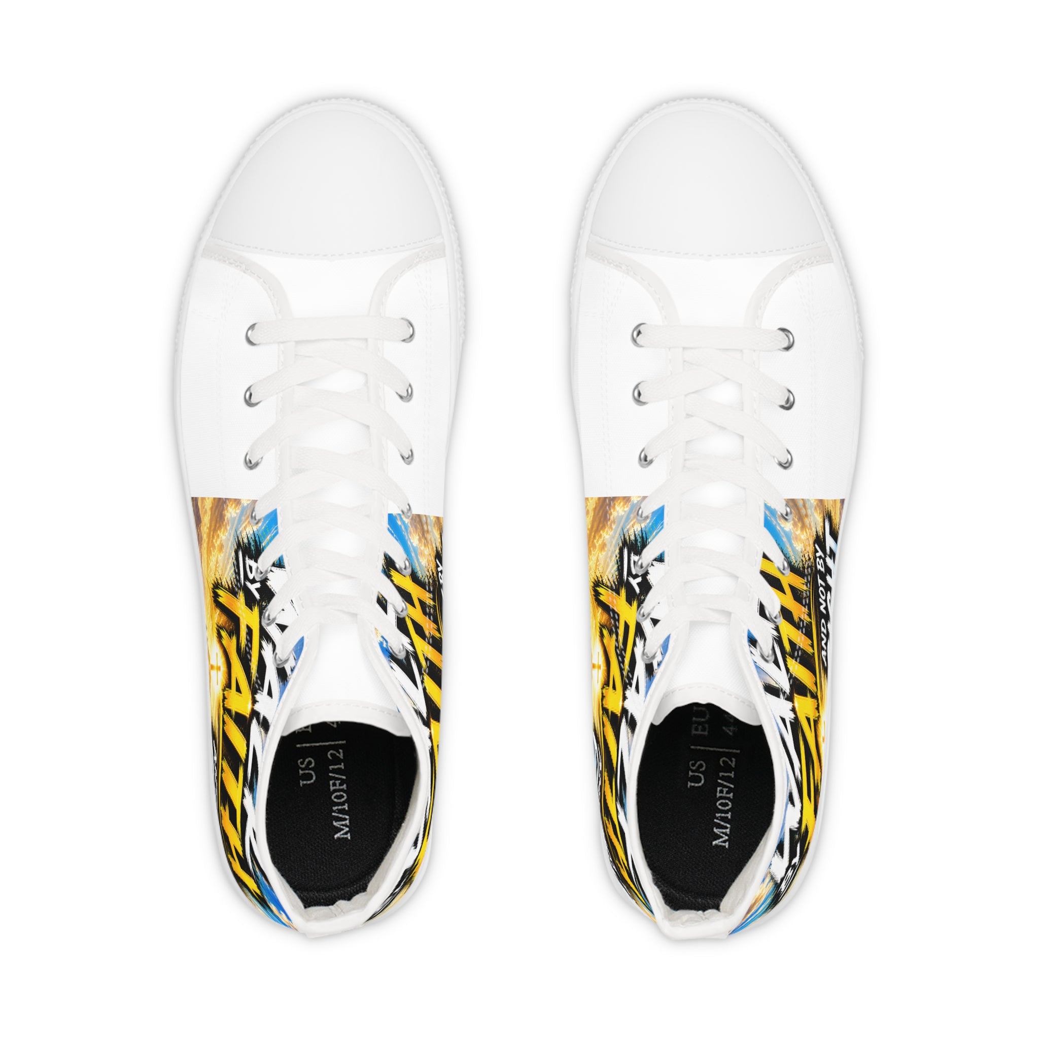 Faith Walk High-Top Sneakers — "Walk By Faith" Christian Graphic Shoes