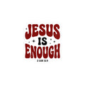 Jesus Is Enough Sticker | Christian Streetwear, Groovy Typography