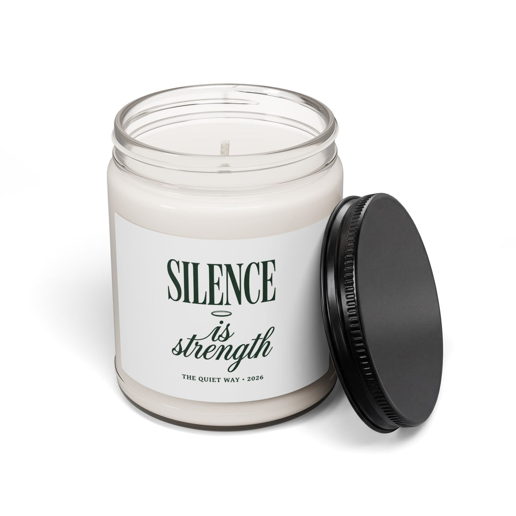 Silence Is Strength Soy Candle, Team Leo Inspired, Minimalist Devotional
