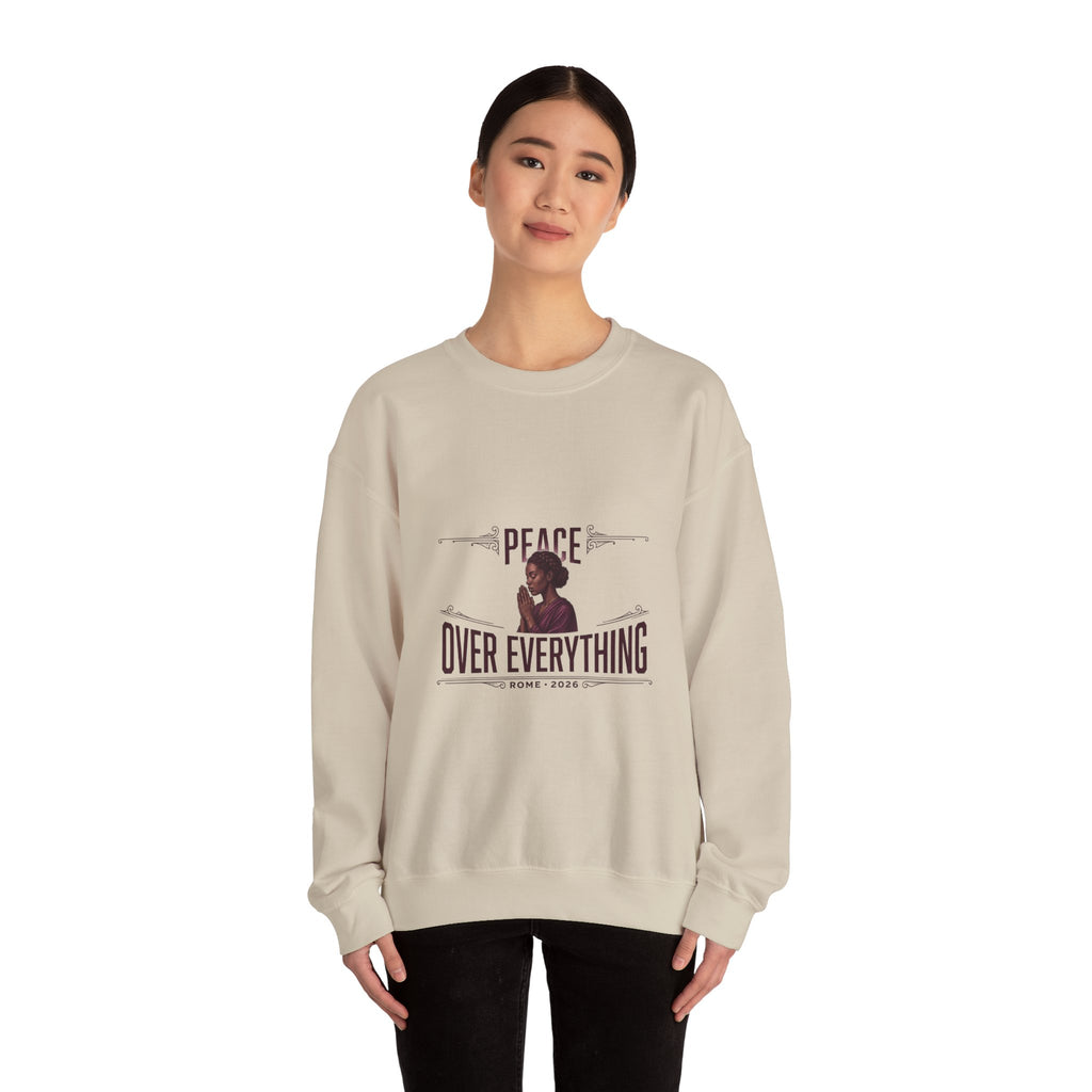 Peace Over Everything Sweatshirt | Pope-Style Symbolism, Quiet Power