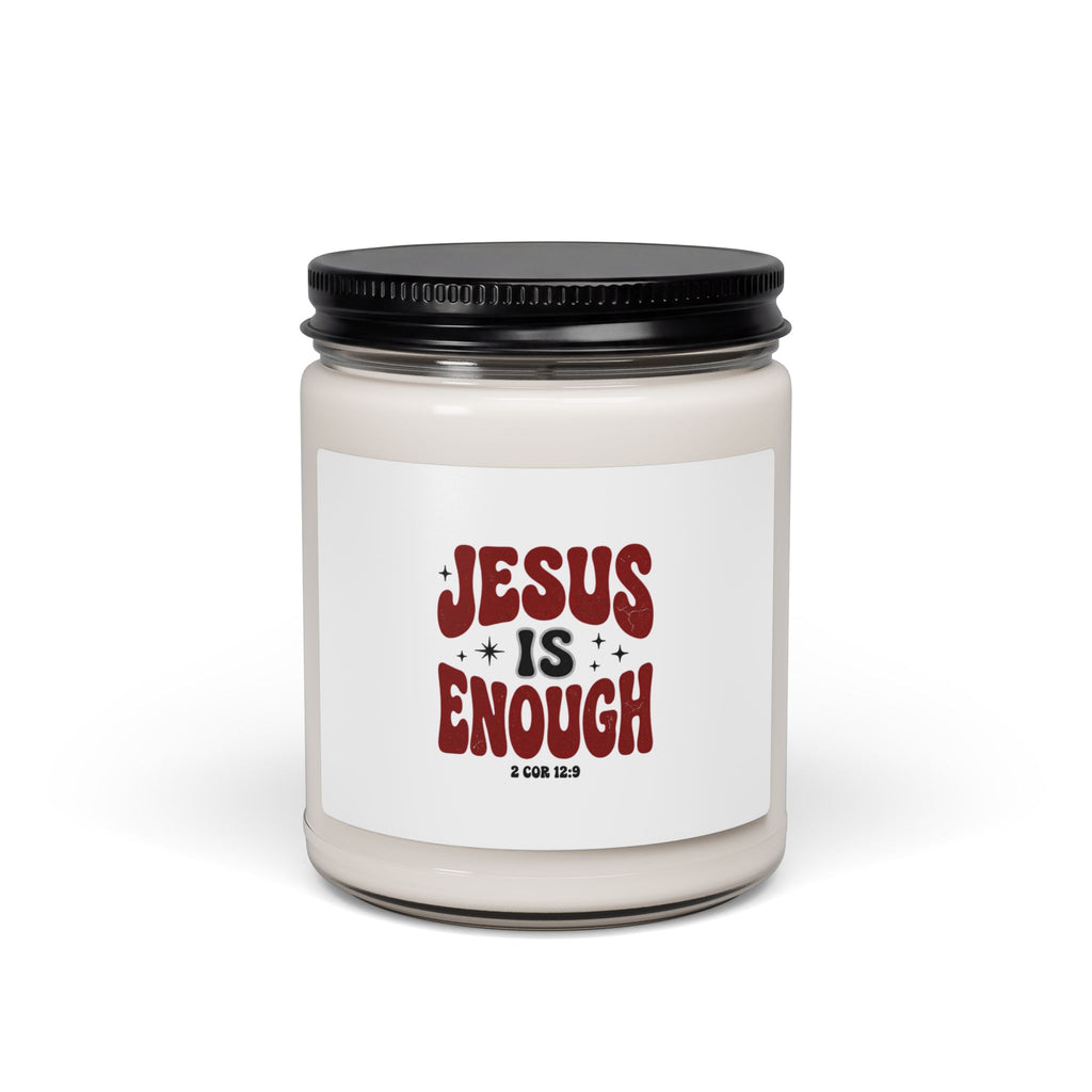 Jesus Is Enough Candle, Soy Jar Candle | Christian Streetwear Typography