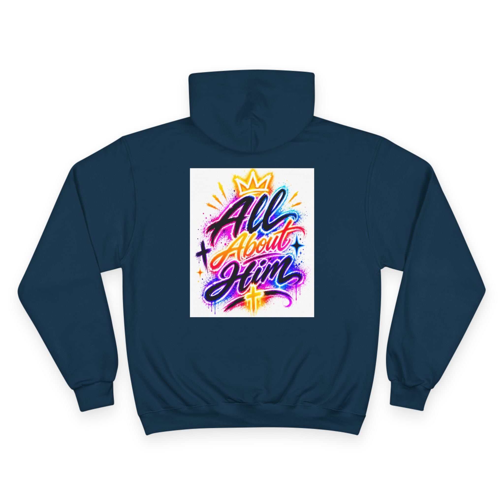 All About Him Hoodie — Christian Faith Graphic Hoodie