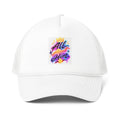 Trucker Cap — 'All About Him' Colorful Retro Script Foam Mesh Back Hat