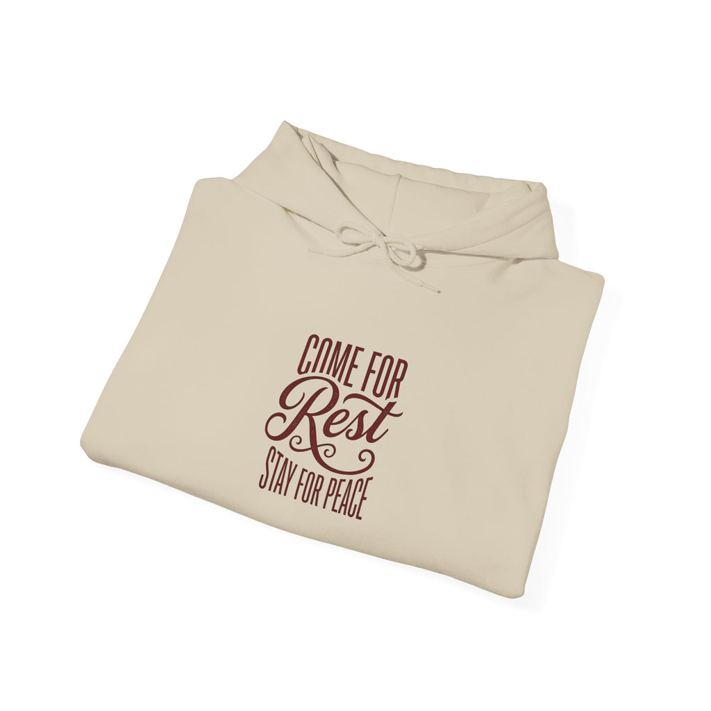 Come For Rest Stay For Peace Hoodie | Pope-Style Quiet Power, Spiritual Authority