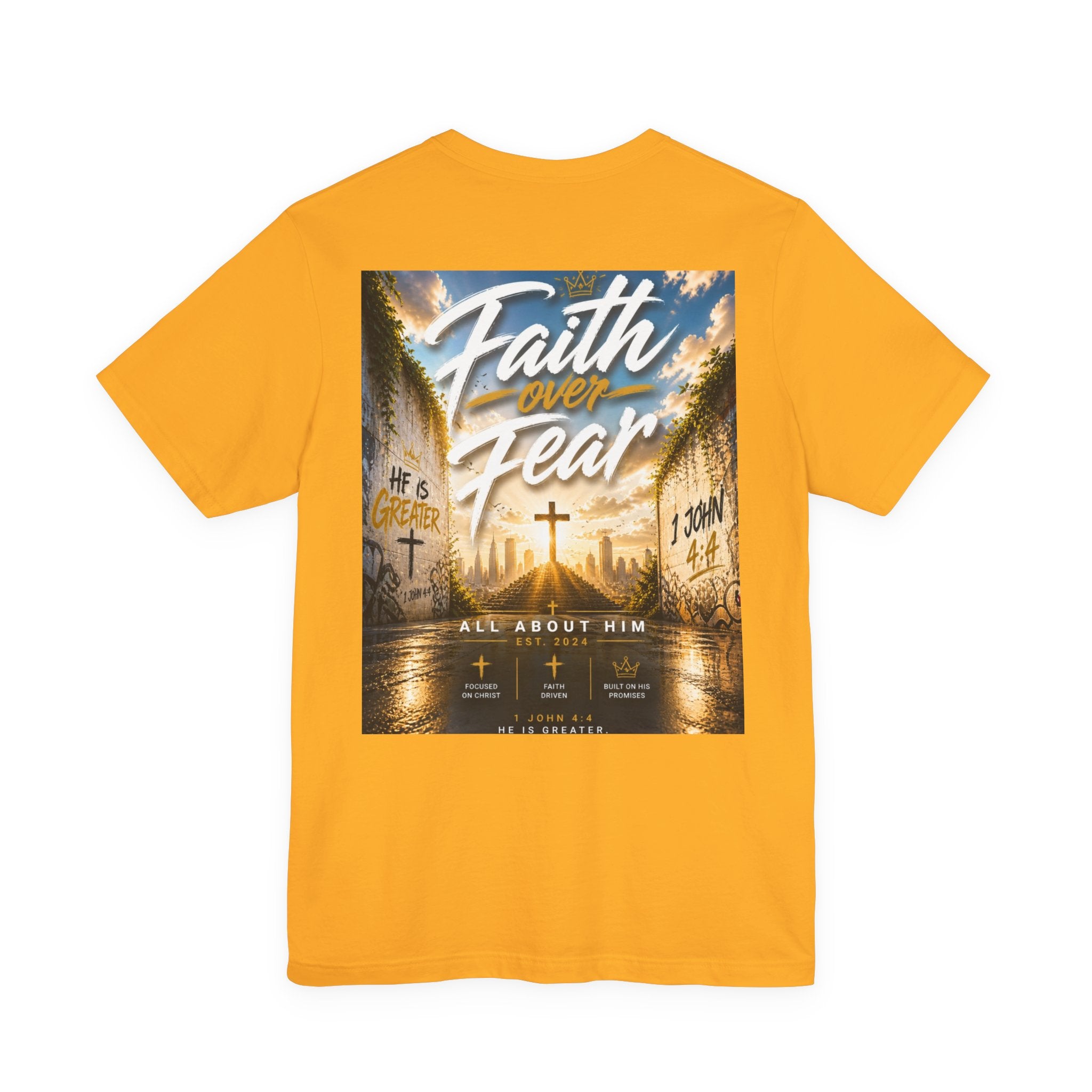 Faith Over Fear Tee – Christian Streetwear | All About Him
