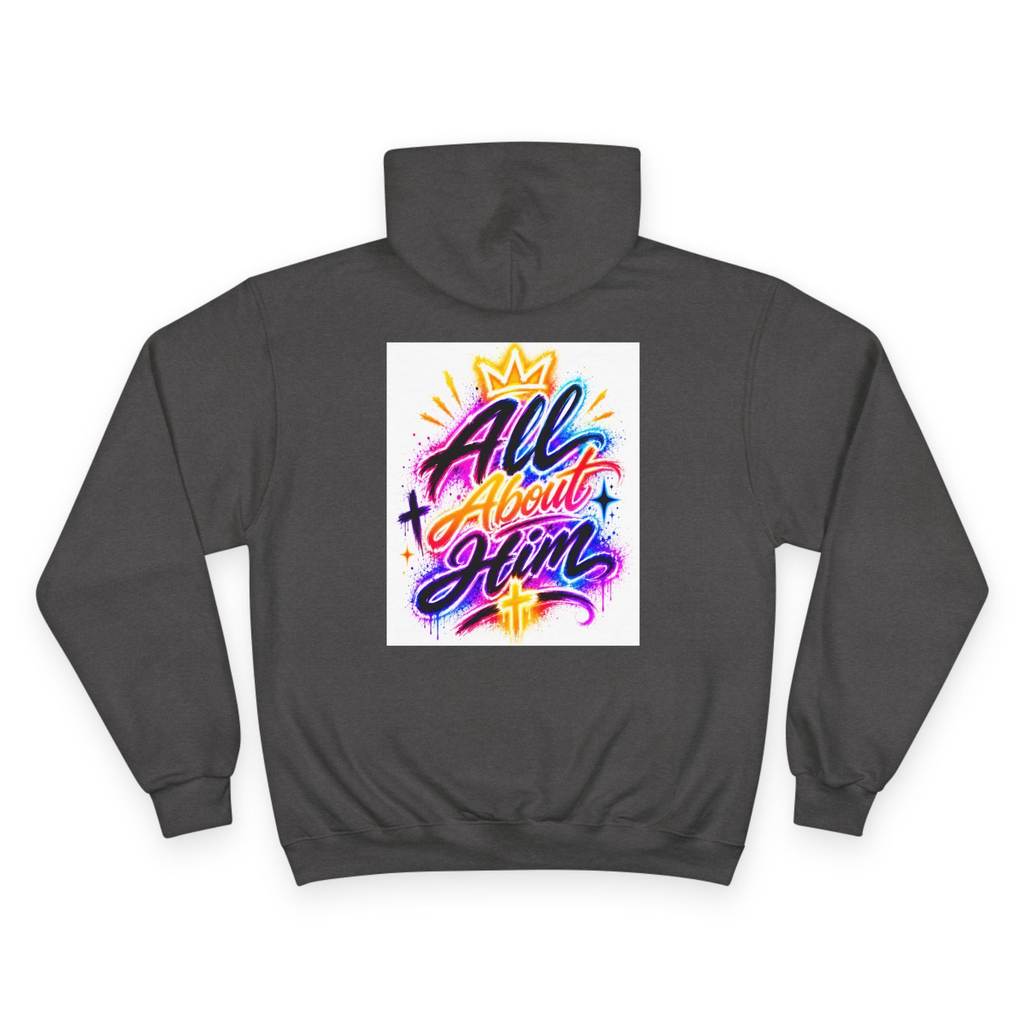 All About Him Hoodie — Christian Faith Graphic Hoodie