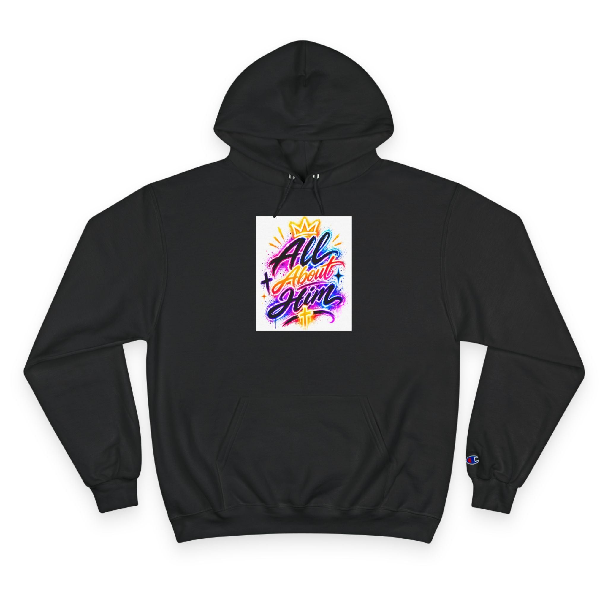All About Him Hoodie — Christian Faith Graphic Hoodie