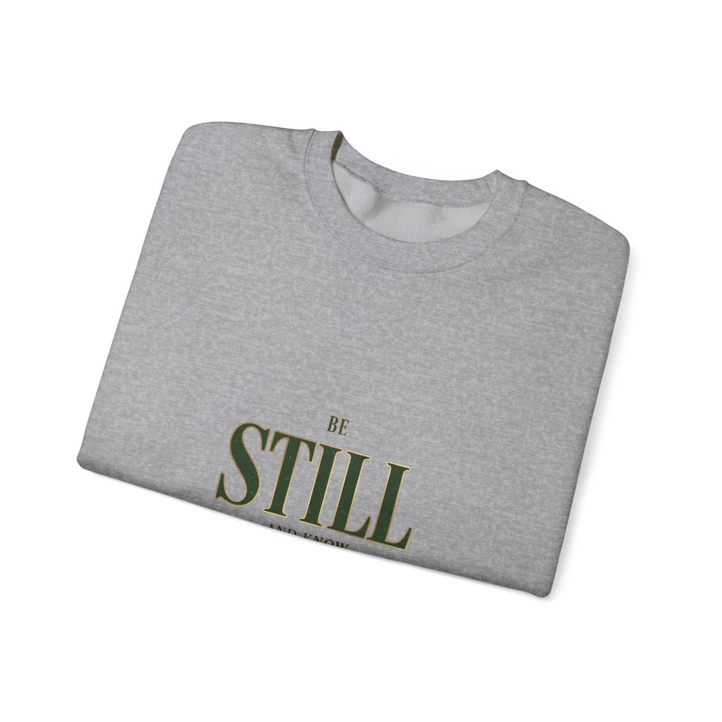 Be Still Scripture Crewneck Sweatshirt | Christian Streetwear, Vintage Wash