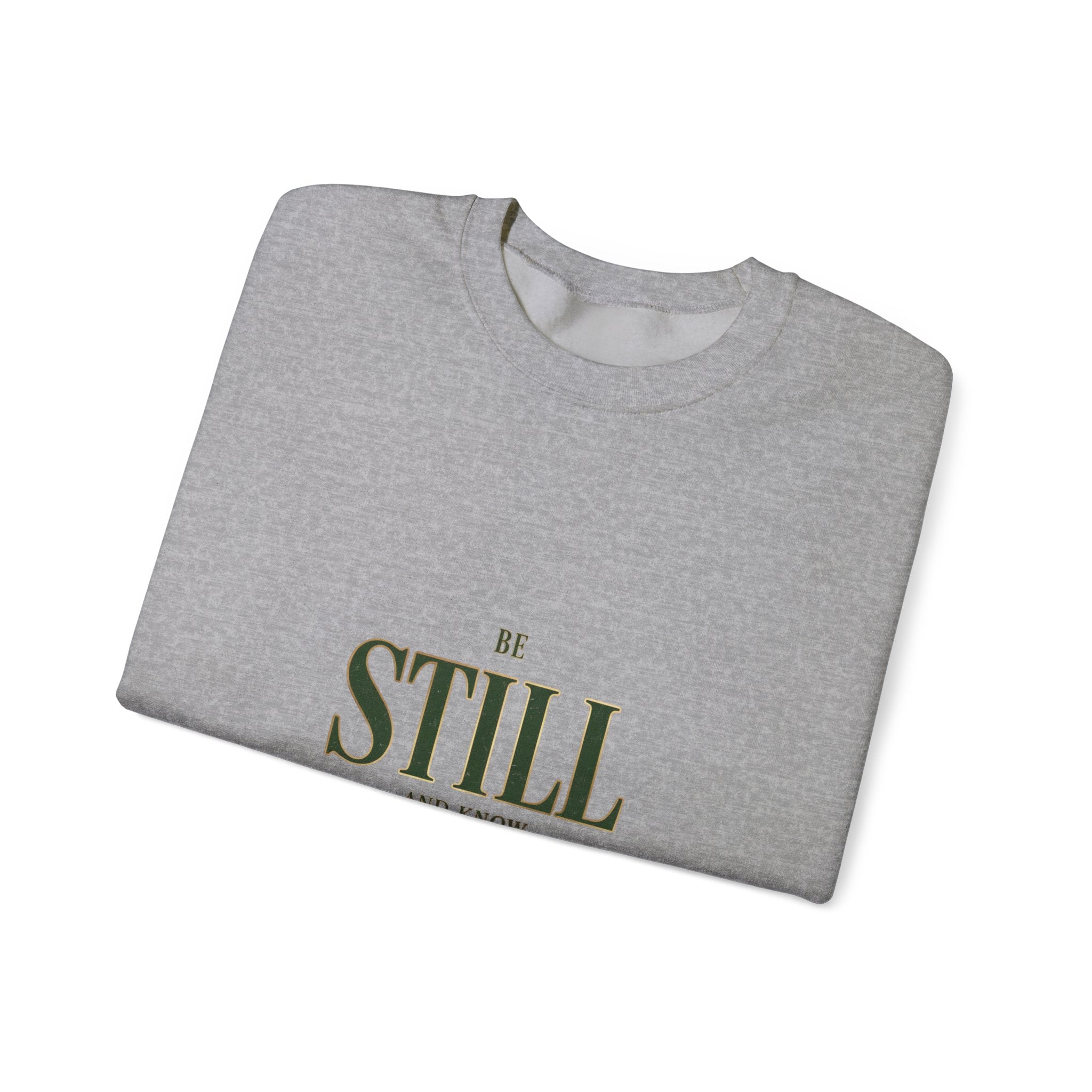 Be Still Scripture Crewneck Sweatshirt | Christian Streetwear, Vintage Wash