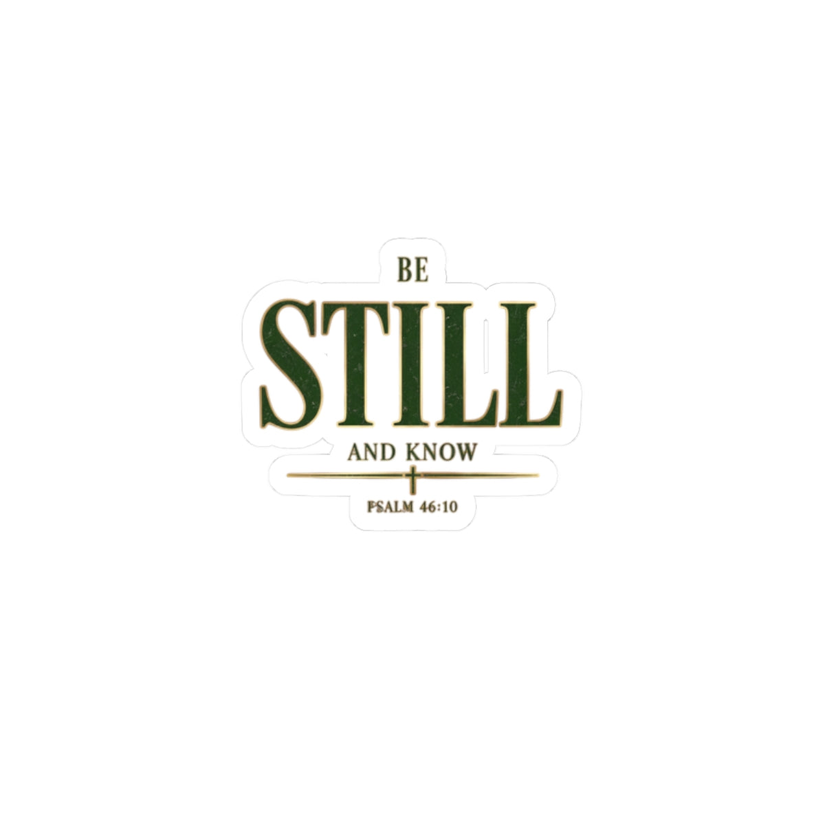 Be Still Psalm 46:10 Sticker | Christian Streetwear, Groovy Serif Script
