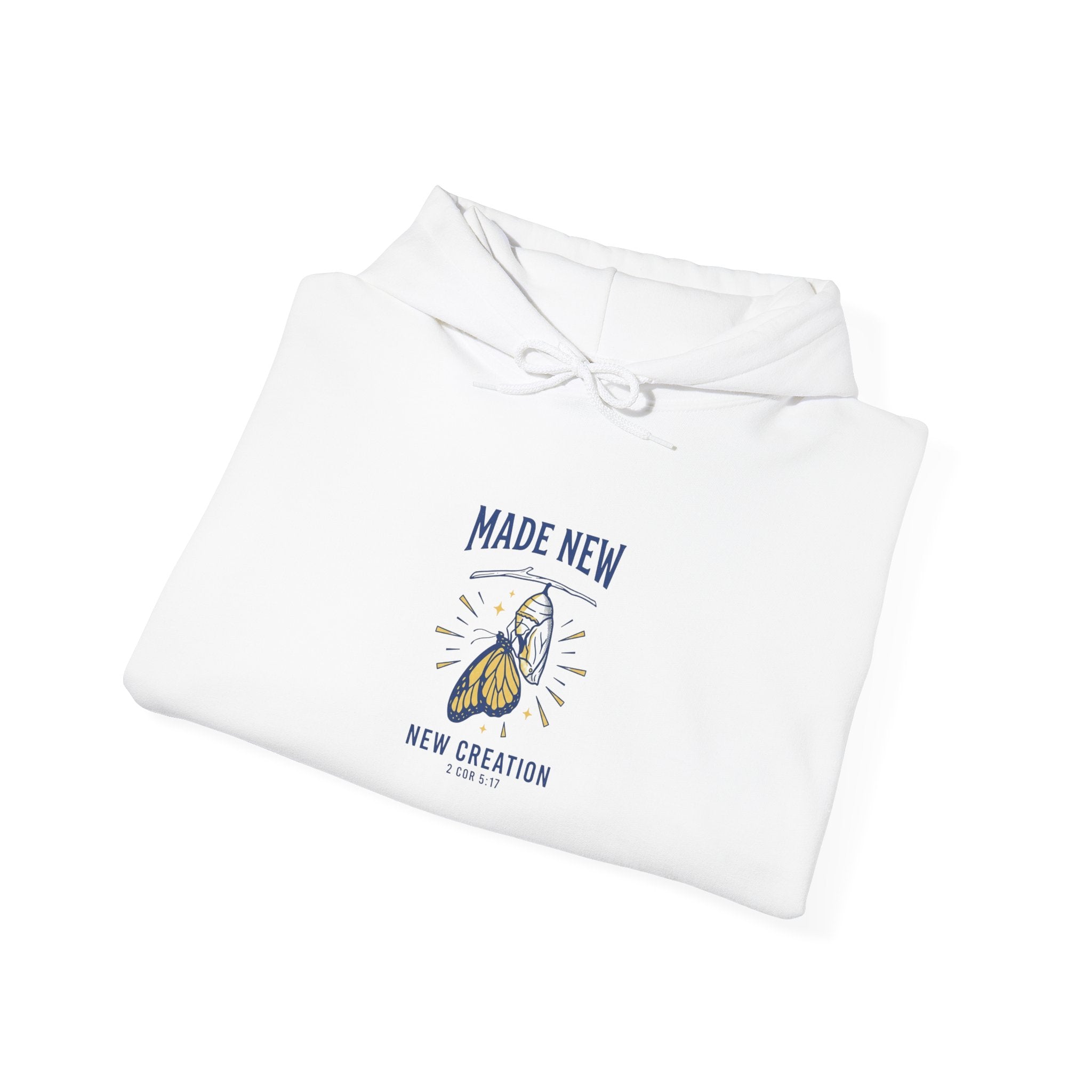 Made New Butterfly Hoodie | Christian Streetwear, Groovy Script
